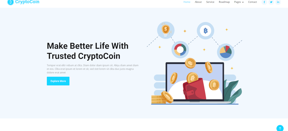 CryptoCoin - Веб-сайта криптовалюты